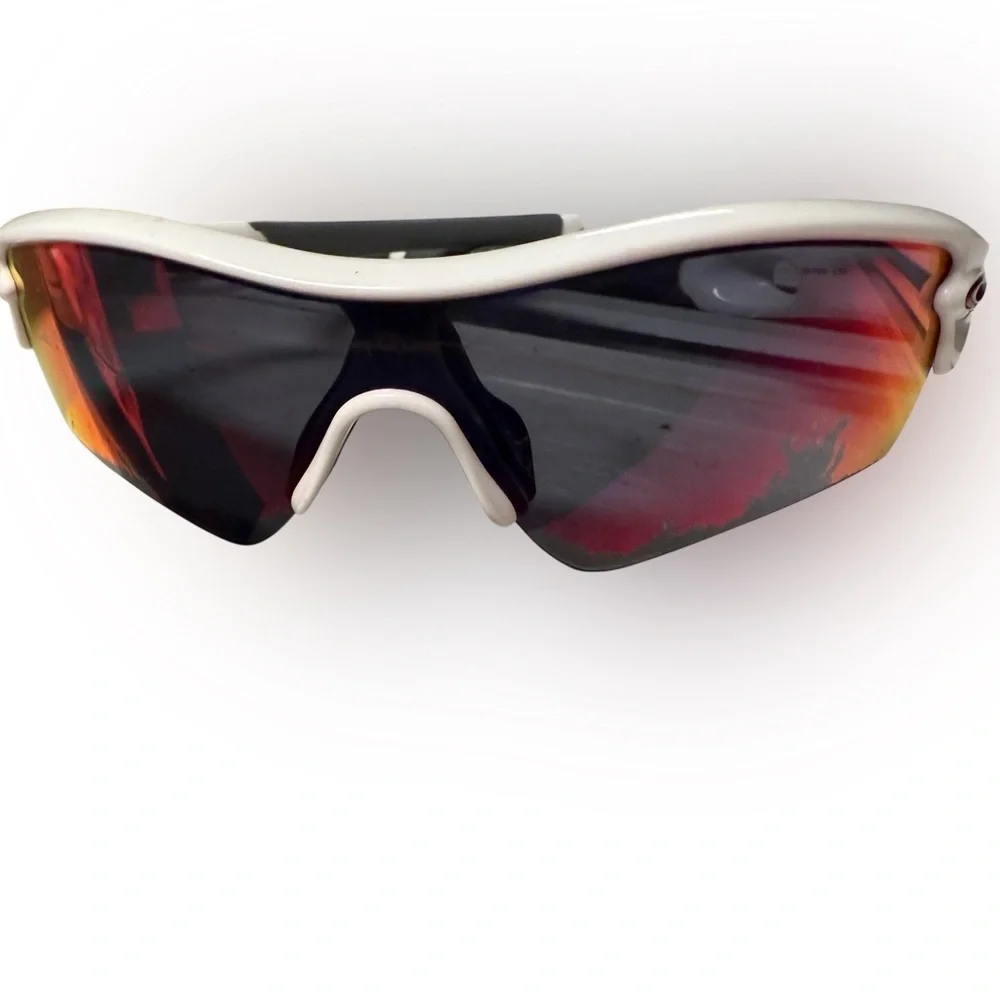 Oakley Radar Path Sunglasses – White/Red Iridium – Peeling Lenses - Picture 6 of 10